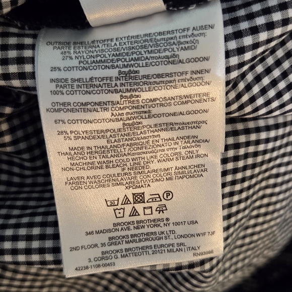 Women's Brooks Brothers Navy And White Sleeveless Dress, Size 4 - Picture 4 of 12